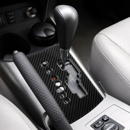 Soft Carbon Fiber Interior Gear Shift Panel Cover Trim for Toyota RAV4 2006-2012