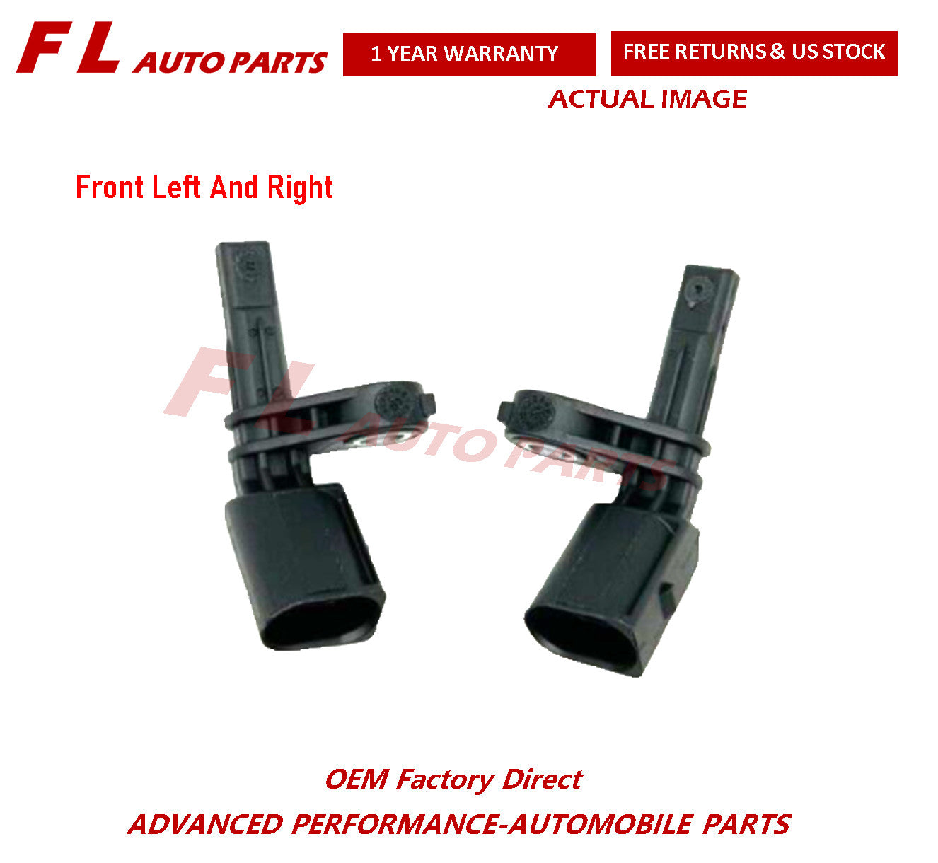 2PC Front ABS Wheel Speed Sensor for Jetta for Golf GTI for Passat for Audi A3 Q3 for Skoda for Seat