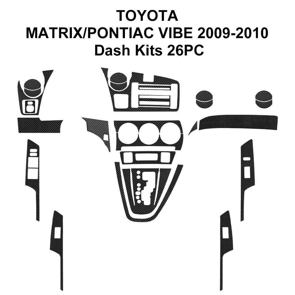 Carbon Fiber Interior Full Sets Cover Trim Kit for Toyota Matrix 2009-2014