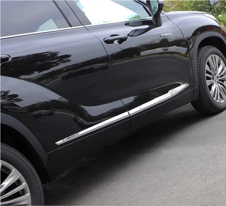 for Toyota Highlander 2020-24 ABS Outside Door Body Side Moulding Chrome Trim 4X