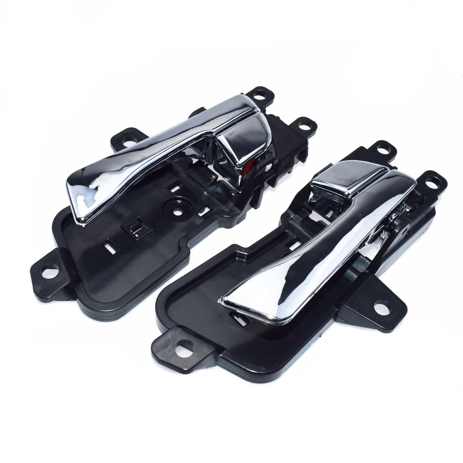 Pair Left  Right Side Interior Door Handle Chrome for Hyundai Sonata 2011-2014