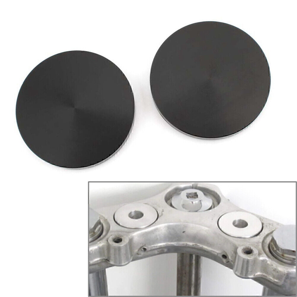 Lenker Riser Top Clamp Dekoration Abdeckung for Harley Schwarz 2 ST¨¹CKE Motorrad