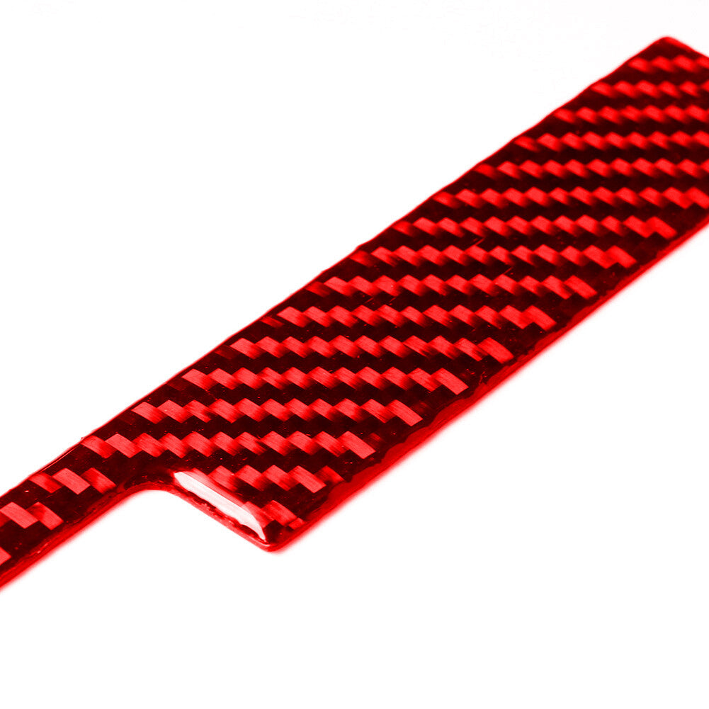 Red Carbon Fiber Console Side Decorative Strip Cover for Subaru Forester 2005-08