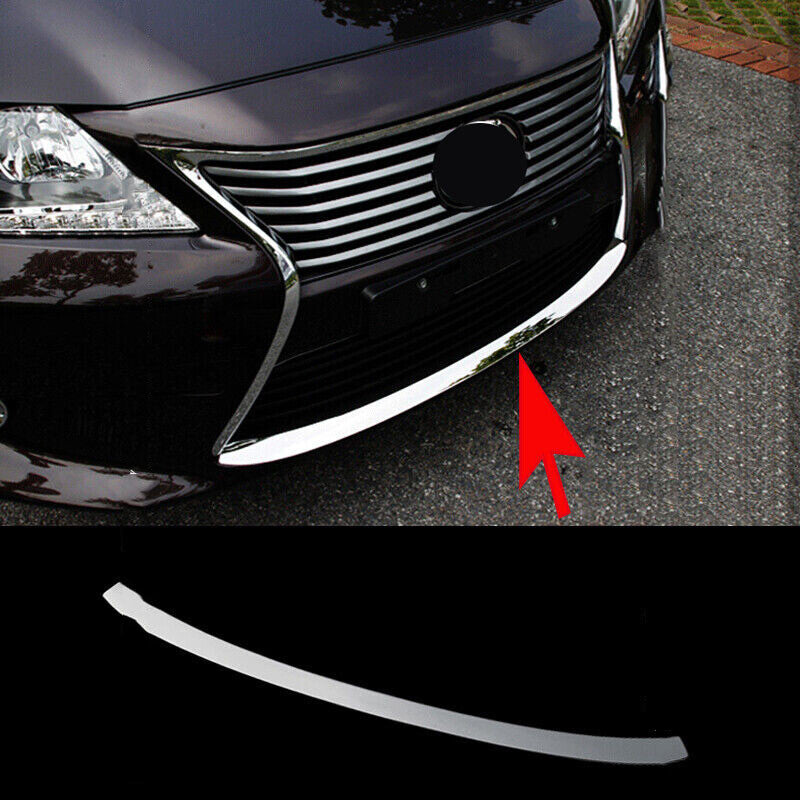 for Lexus ES350 ES300H 12-15 Chrome Steel Front bumper spoiler Lip Strip Trim 1x