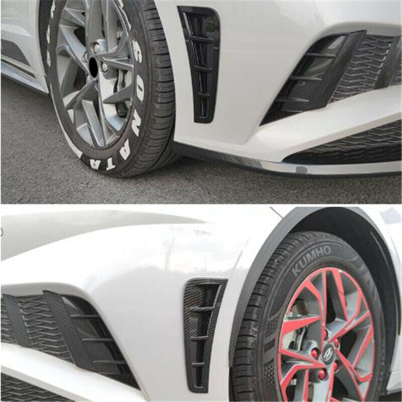 Carbon Fiber Side Fender Air Outlet Vent Cover Trim for Hyundai Sonata 2020-2022