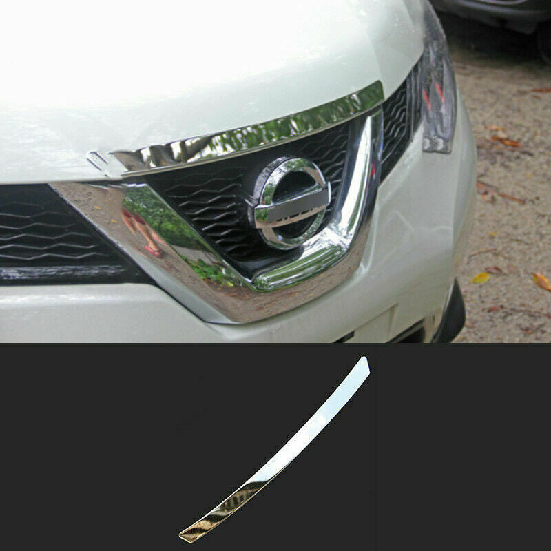 for Nissan Rogue 2014-2020 Chrome Stainless Front Engine Hood Grille Cover Trim
