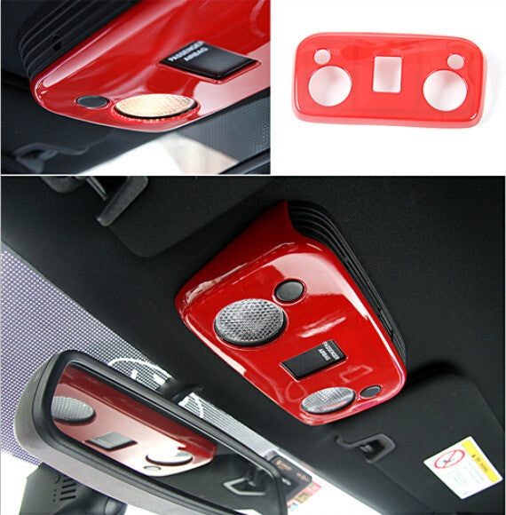 Red Car Roof Reading Lamp Light Cover Trim for Ford for Mustang 2015-2020