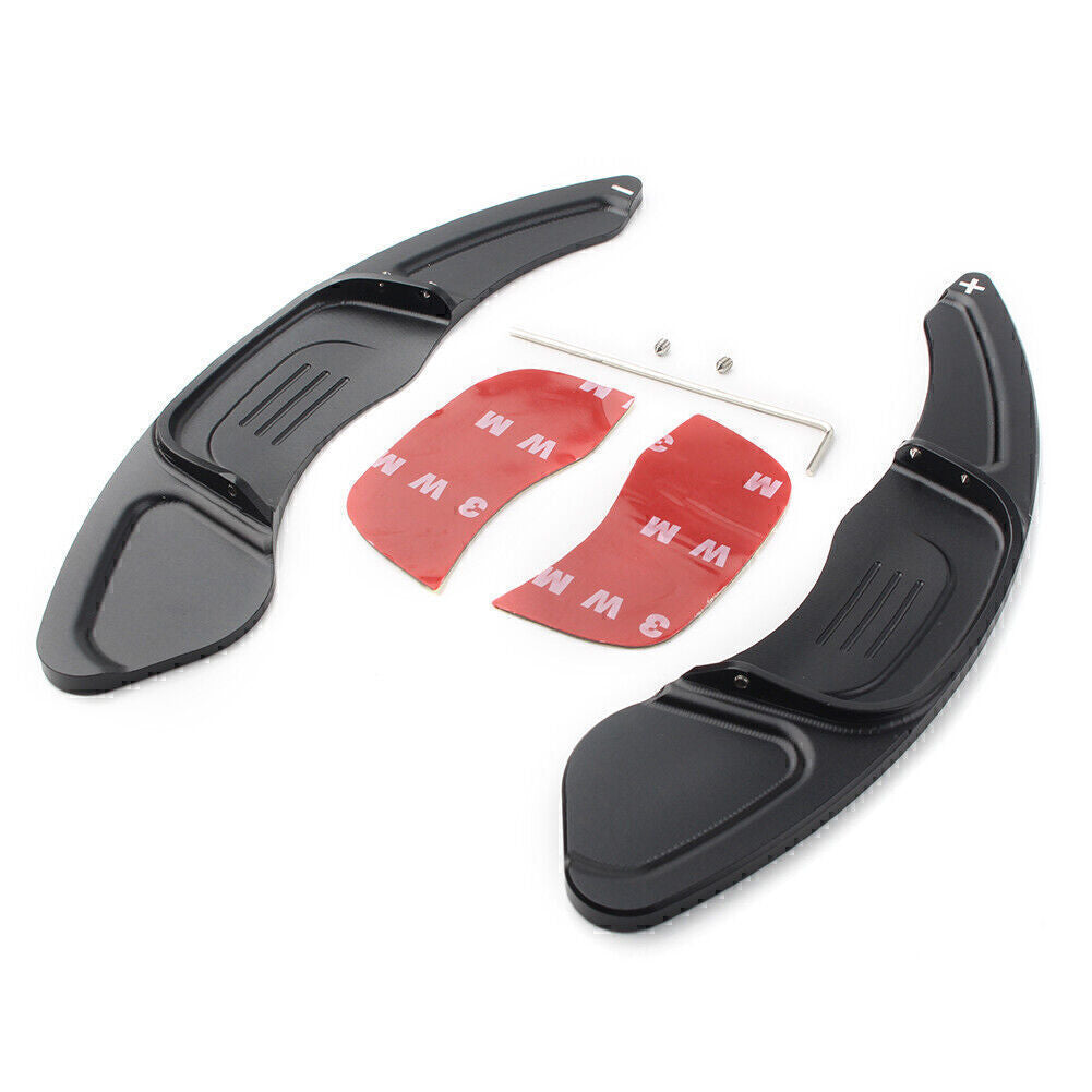 for VW 2015-2019 for Golf 7 Black Pair Steering Wheel Paddle Shifters Extension