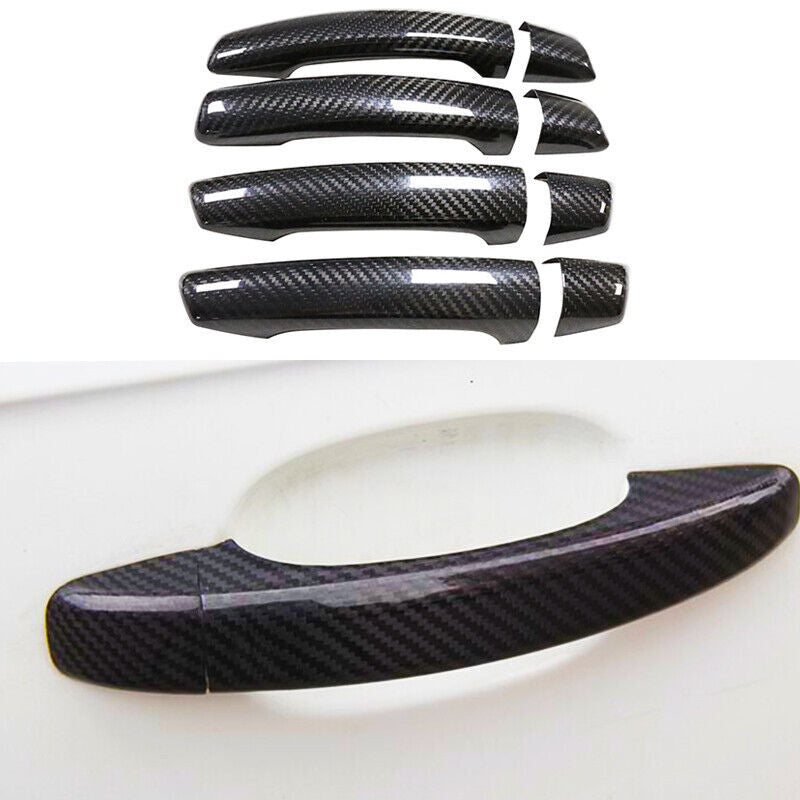 Real Carbon Fiber Car Door Handle Cover Exterior Trim for Audi TT TTS 2016-2021