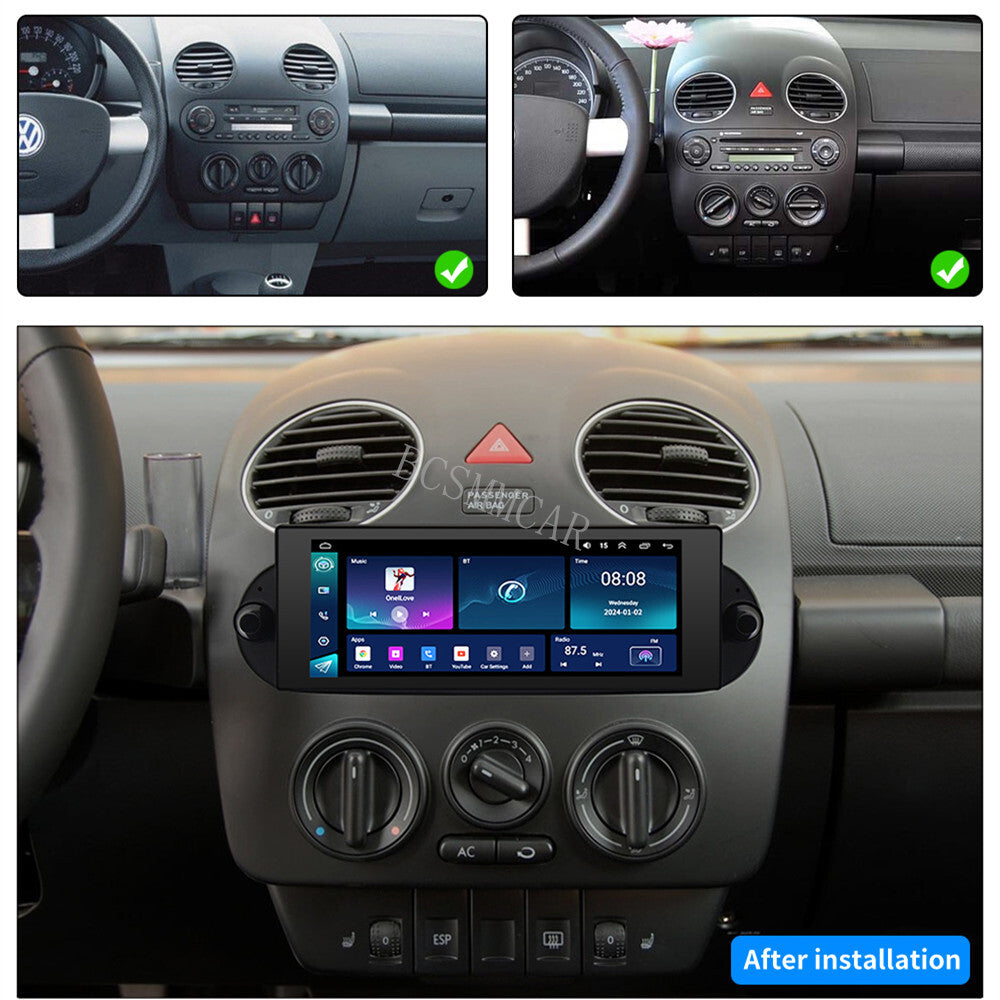 Car Stereo Radio GPS WiFi Fit For 2006-2010 for Volkswagen Beetle 6.8in Touch Screen