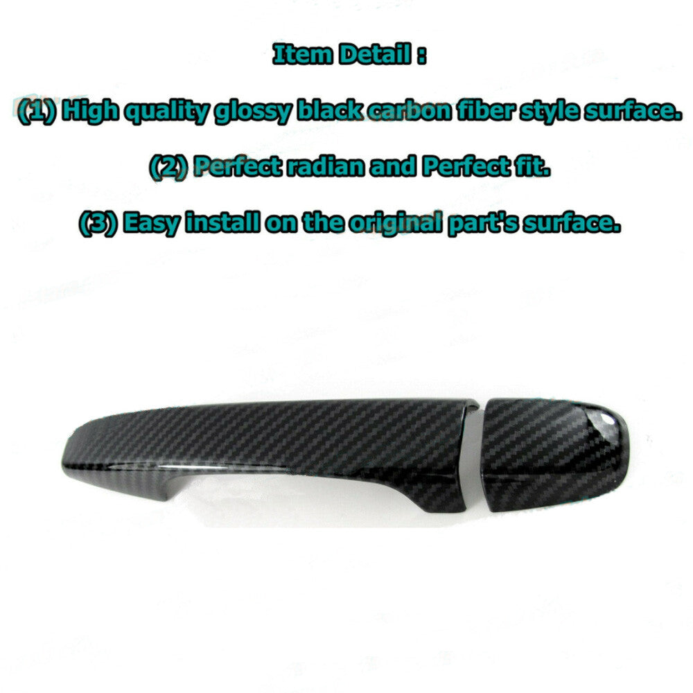 For 2011-2016 for Scion tC Hatchback Carbon Fiber Side Pull Door Handle Covers Trims