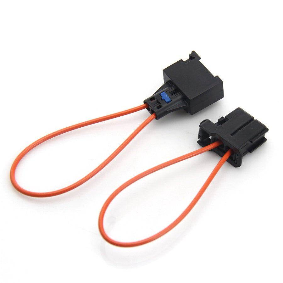 1PCS MOST System Diagnostic Kit Fiber Optic Loop Bypass Male Female Plug Black