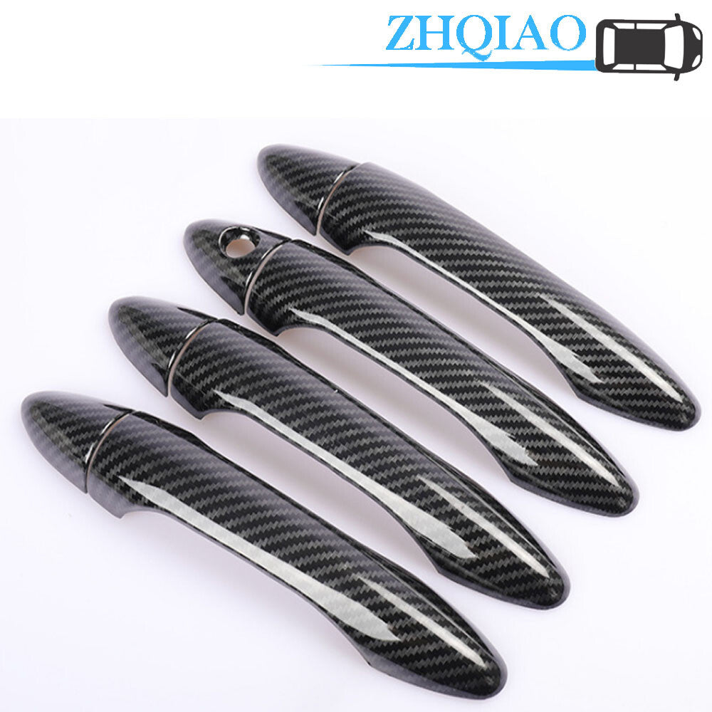 Carbon Fiber Side Outside Door Handle Cover Trim Fits for Kia Forte K3 2013-2015