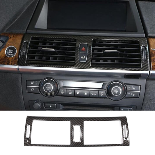 Carbon ABS Center Air Condition Vent Outlet Trim for BMW X5 E70 X6 E71 2008-2013