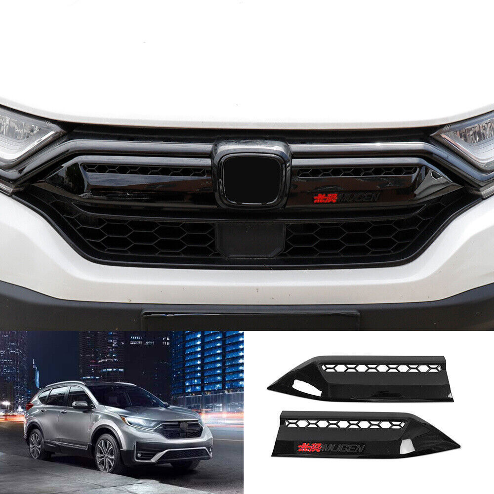 for Honda CR-V CRV 20-2022 Black Look Front Center Grille Grill Side Cover Trims