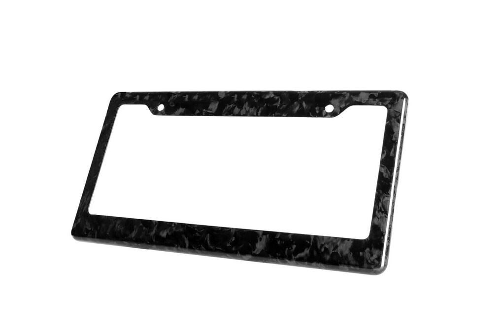 Car license plate frame cover rear boot black forged carbon fiber for Honda