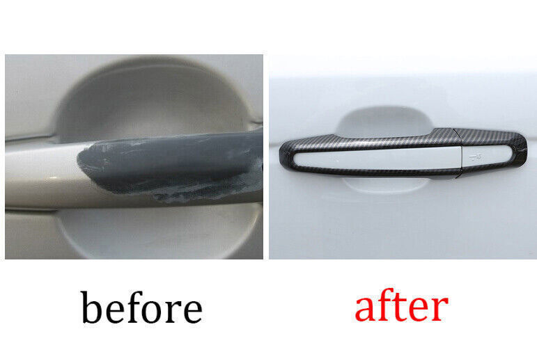 8PCS for Range Rover Evoque 2012-19 Carbon Fiber Outside Door Handle Cover Trims