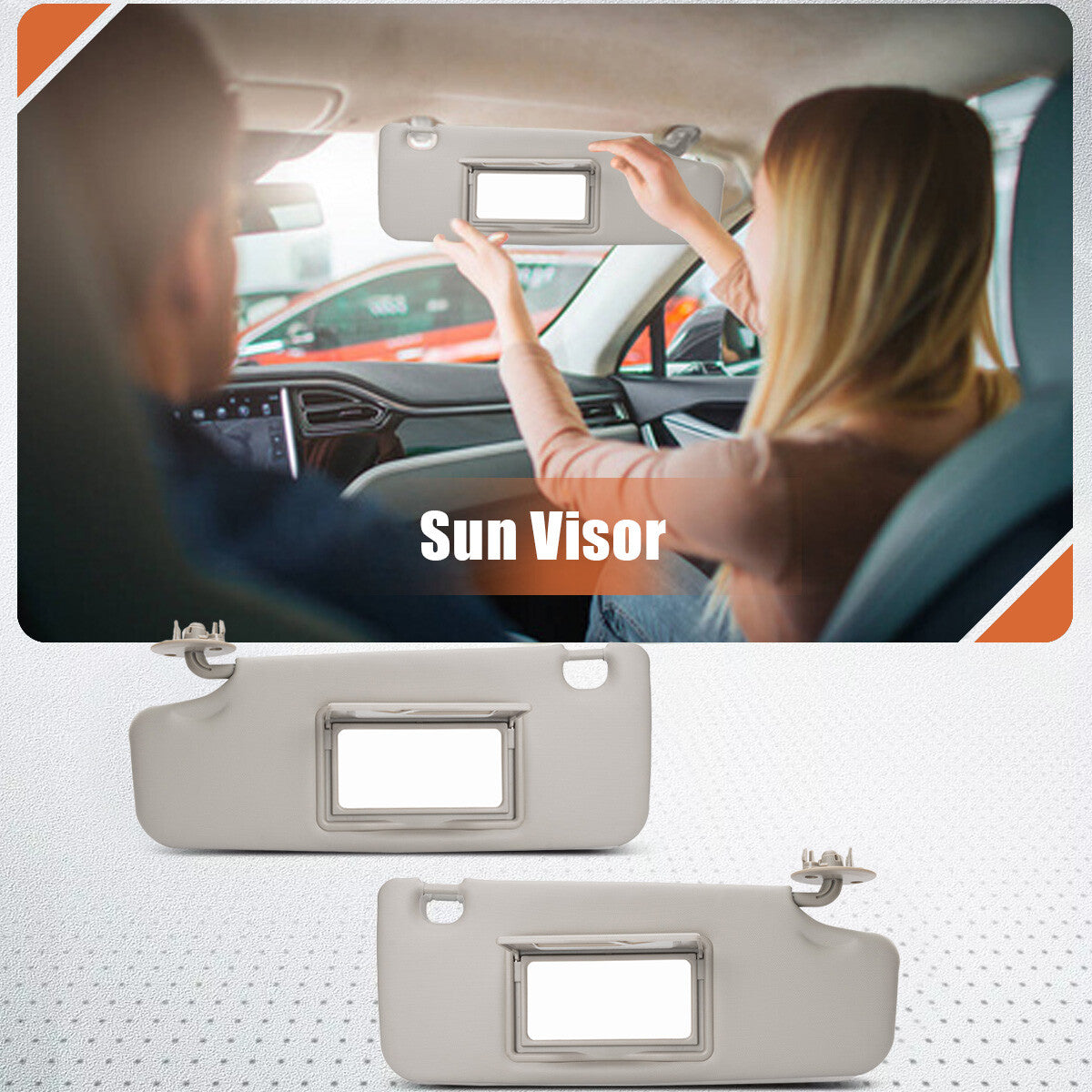 95327507 Passenger Right Side New Gray Inside Sun Visor Fit for Holden Barina TM