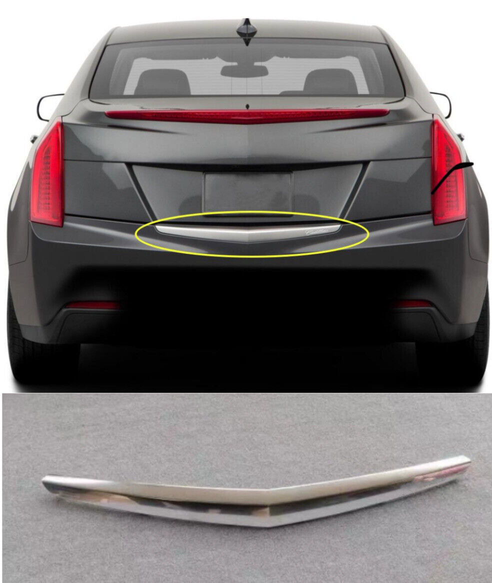 for Cadillac ATS 2013-19 Chrome ABS Rear Door Trunk Lid Tail Cover Trim Replace