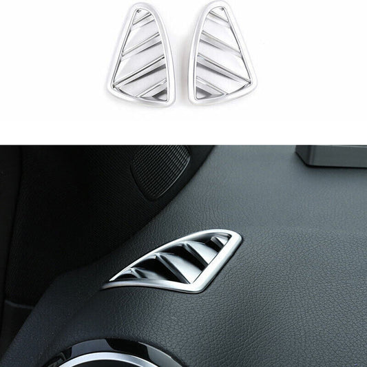 for Benz GLA W156 2020-2023 ABS Silver Dashboard LR Air Outlet Vent Trim 2PCS