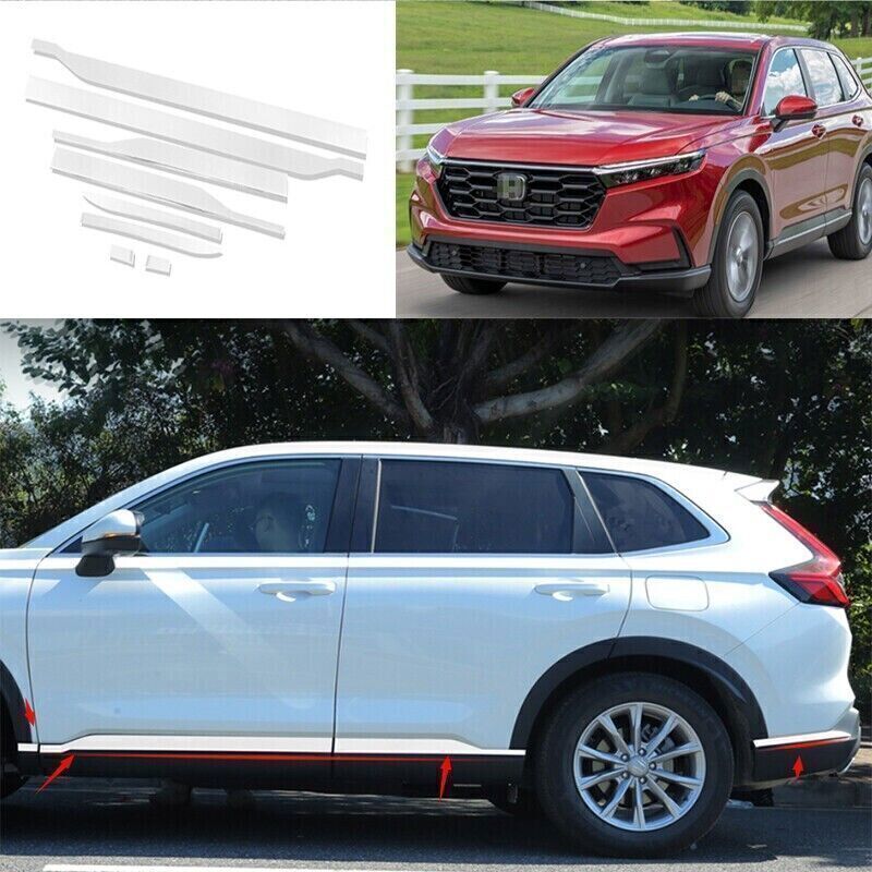8P Fit for Honda CRV CR-V 2023 2024Chrome Car Body Side Moulding Trim Cover Trim