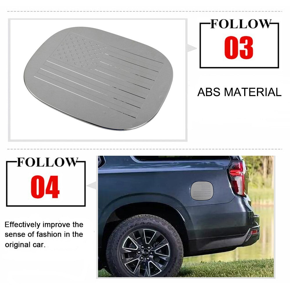 Chrome ABS Oil Fuel Tank Cap Cover Trim for Chevrolet Suburban Tahoe for GMC - for YUKON