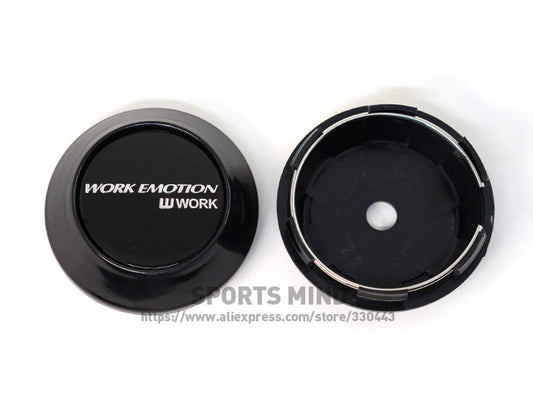 4x69mm Working Emotion Black Badge Wheel Cap Rim Cap Decal Badge
