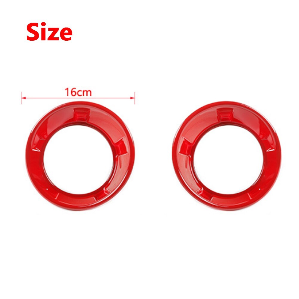 2PCS Front Fog Light Lamp Frame Trim Cover for Chevrolet Camaro 2010-2015 Red