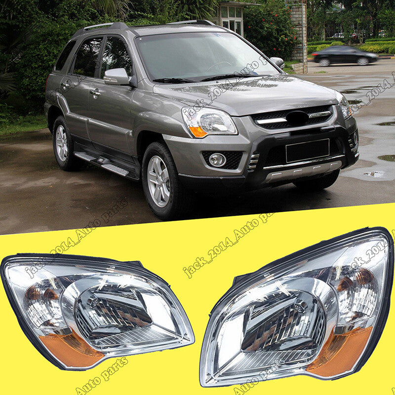 Composite Headlights Lamp Assembly 2pcs for Kia Sportage 2006-2012