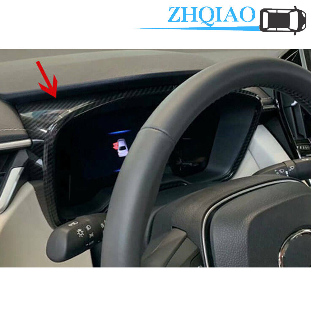 Carbon Fiber Style Dashboard Panel Frame Cover Trim Fit for Toyota for Corolla 2019 2020