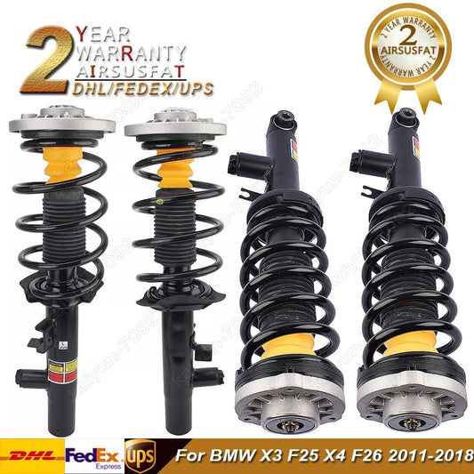 4X for BMW X3 F25 X4 F26 2011-2018 Front Rear Shock Absorber Assemblys w/EDC