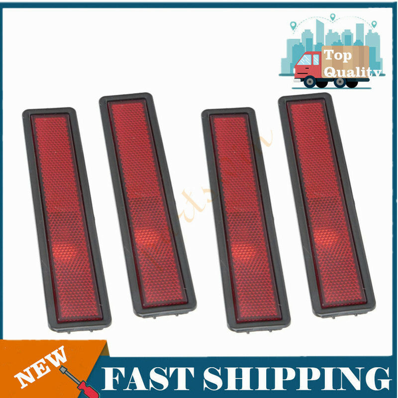 4-piece set of red bumper side marker lights suitable for 1984-1991 for BMW E30 3 Series