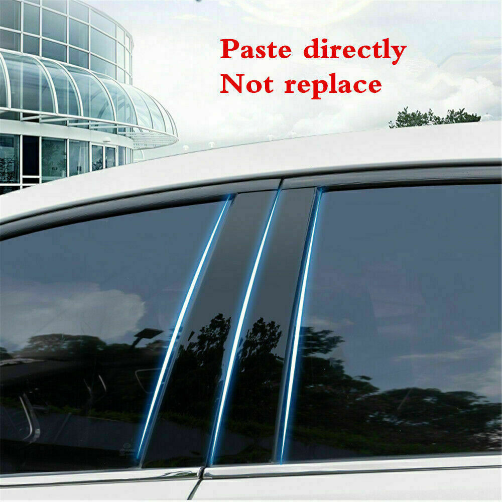 For Grand Cherokee 2011-2021 Glossy Black Window Door B,C Pillar Post Trim Decal