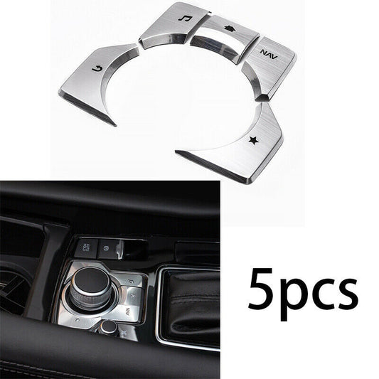 for Mazda 6 Atenza 2018-2020 Silver Inner Gear Shift Switch Button Knob Stickers