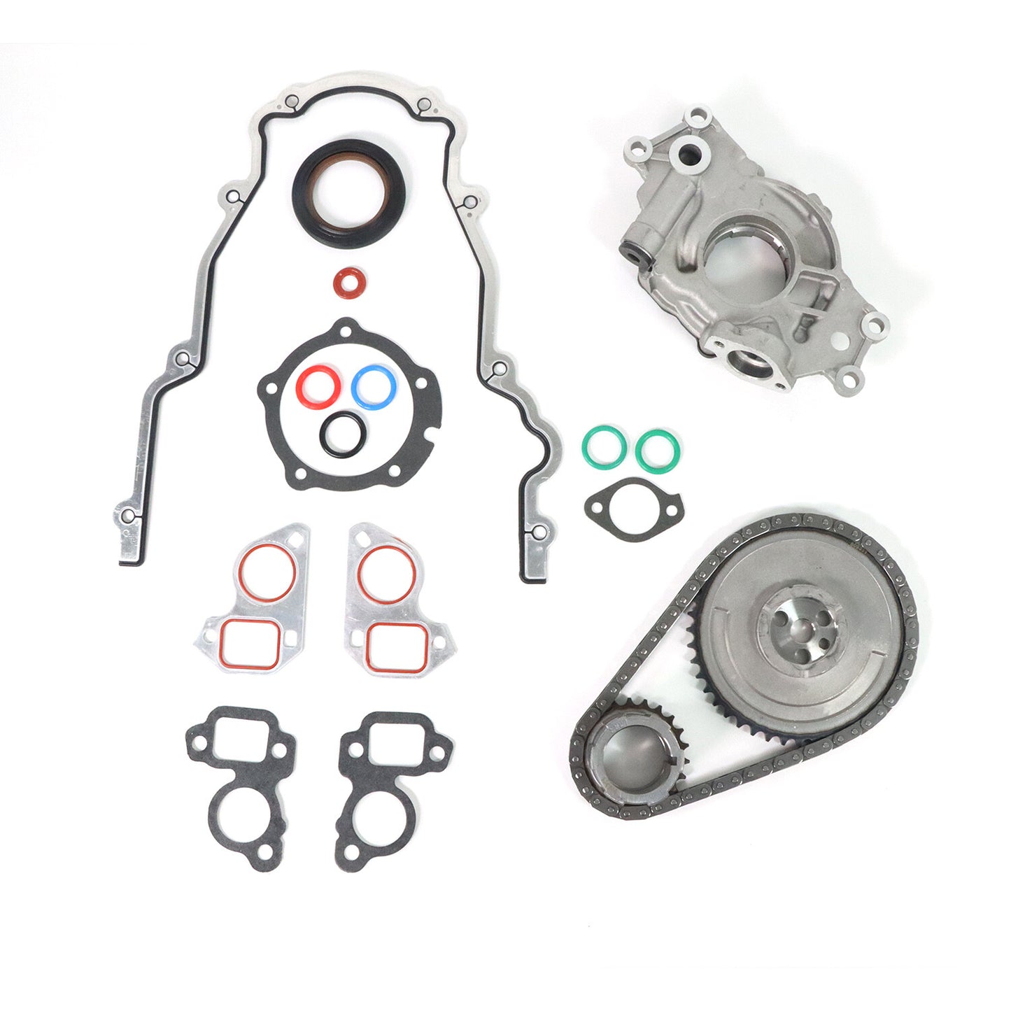 Timing Chain + M295 Oil Pump + Gasket for Chevrolet GM 4.8L 5.3L 6.0L LS1 LS2 LS
