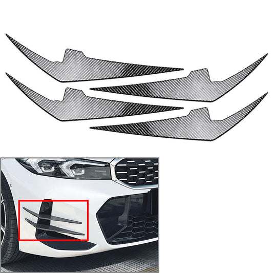 4x Front Bumper Side Spoiler Splitter Fit for BMW 3 Series G20 G21 LCI M Sport 2023+