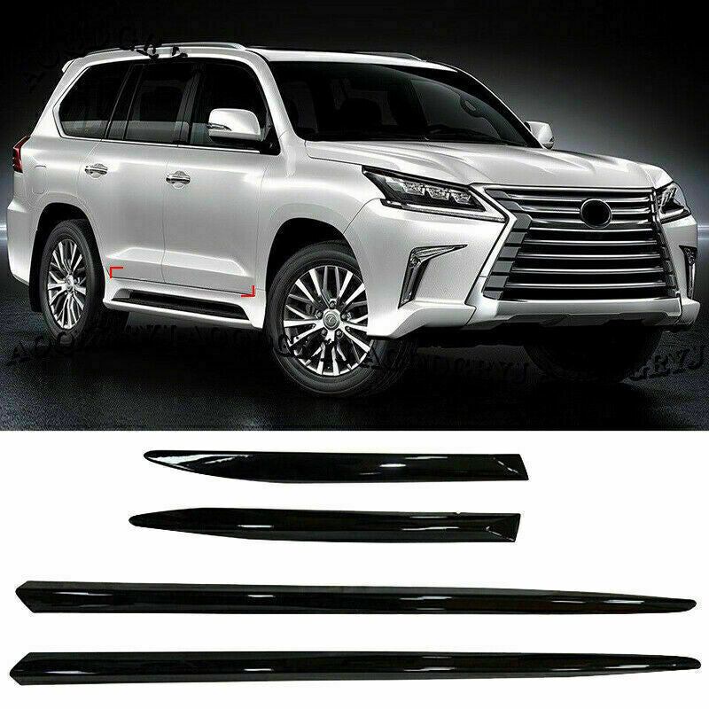 for Lexus LX570 2017-2021 Black Body Side Door Overlay Guard Cover Molding Trims