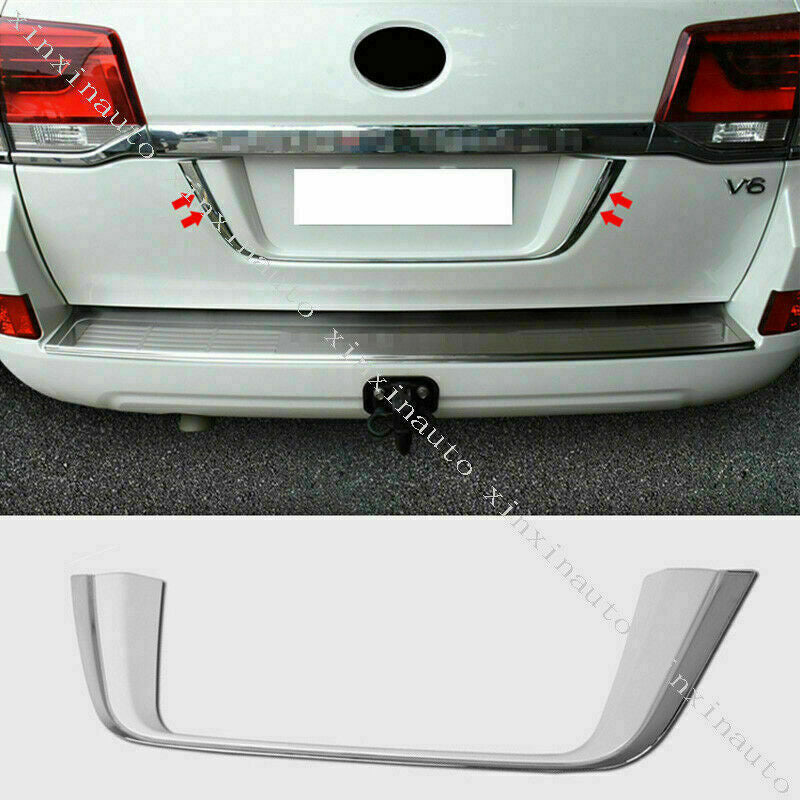 for Land Cruiser LC200 2008-2021 Car Rear License Plate Molding Panel Cover Trim