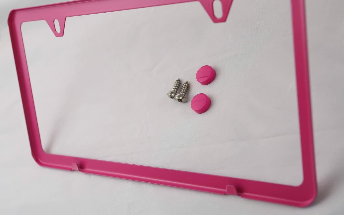 Car license plate frame cover cap rear boot trunk hot pink for Audi