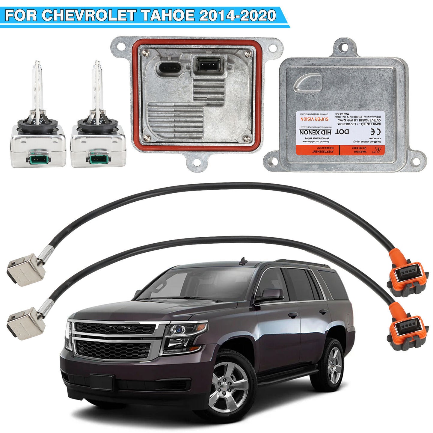2-pack for Chevrolet Tahoe 2014-20 HID Xenon D3S headlight ballast module 20928264