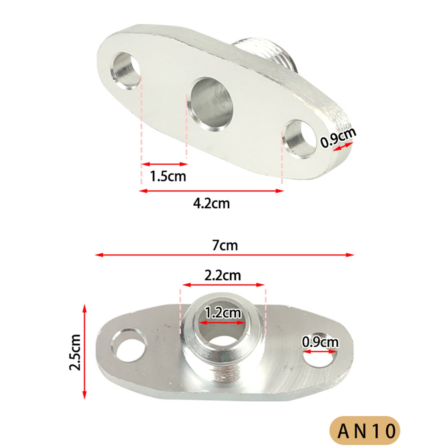 Turbo Oil Feed Line Flange Gasket AN10 Fitting Adapter Part For T3 T4 T04E GT30