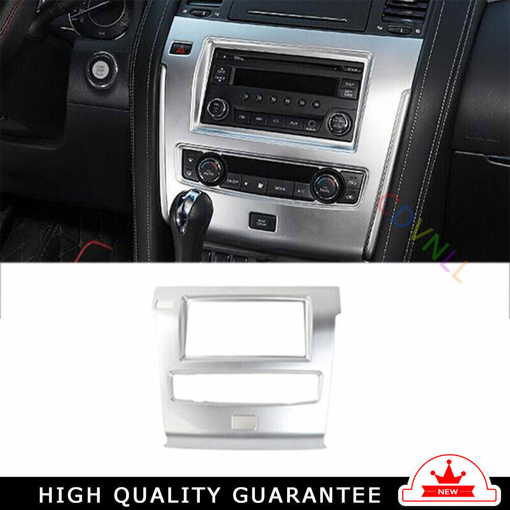 Central Console Navigation Frame Trim for Nissan Armada Y62 2017-20 Matte Silver