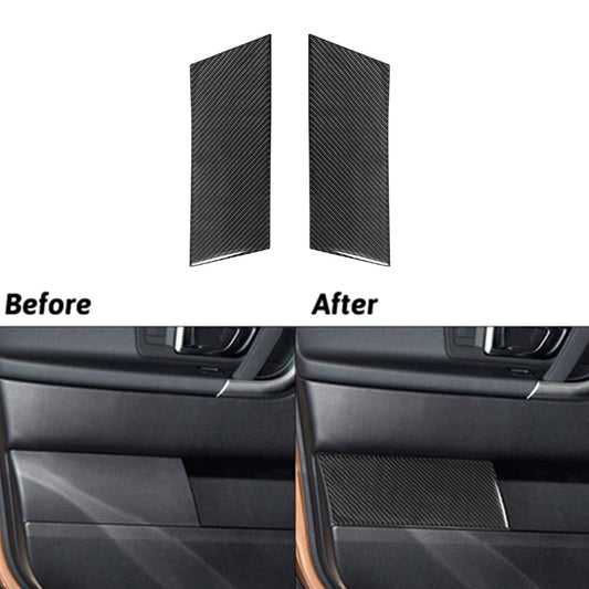 2Pcs Carbon Fiber Door Panel Cover Trim for Land Rover Discovery Sport 2015-2019
