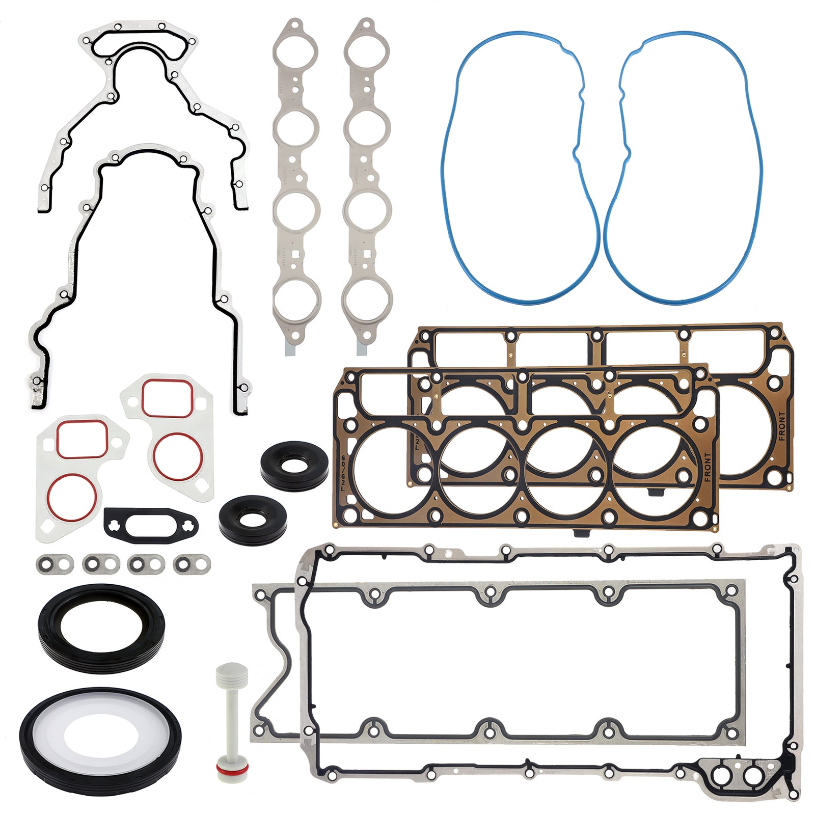 LS  LS9 Gaskets Kit + Main Rod Bearings + Piston Rings for GM for Chevy LS1 LS6 LQ4