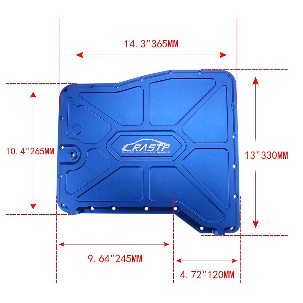 Blue CNC Billet Transmission Oil Sump Pan for 09-19 for Nissan GTR R35 VR38DETT