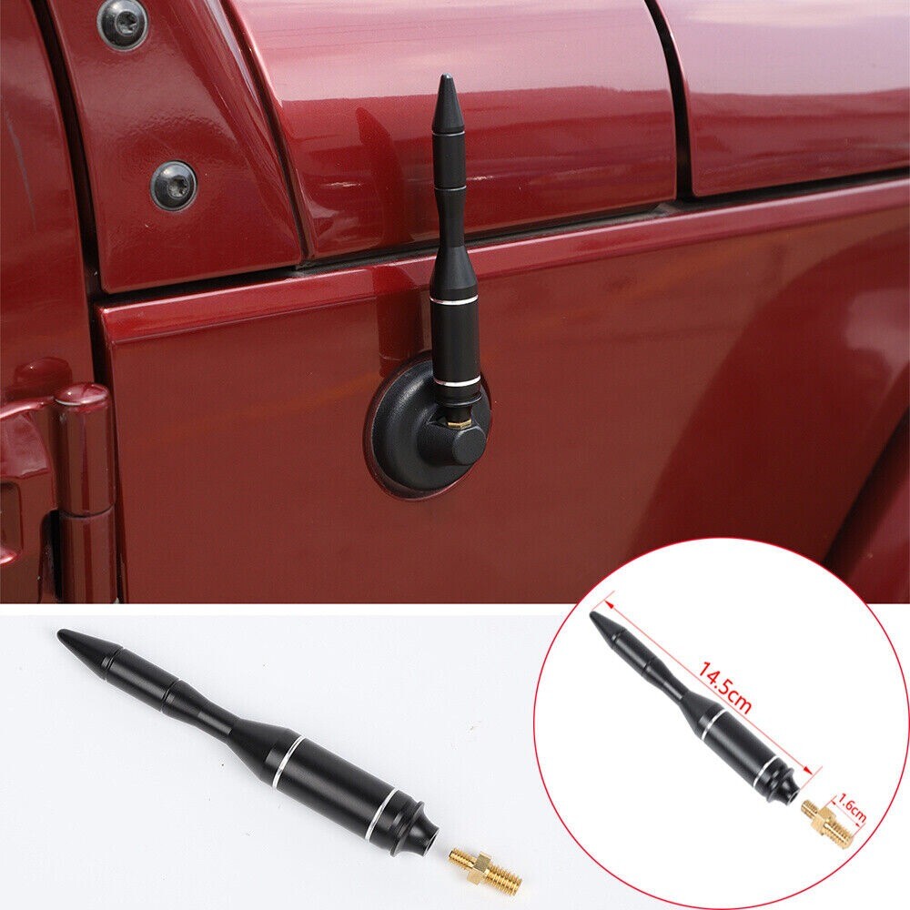 Bullet Antenna Mast AM/FM Trim for Jeep for Wrangler JK JL 4xe Gladiator 2007-2023