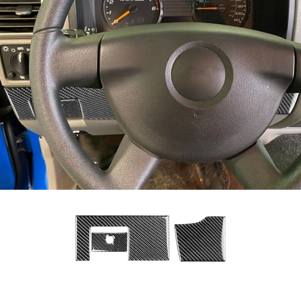 3Pcs Carbon Fiber Parking button Cover Trim For Colorado 2004-12/ for Canyon 2005-12