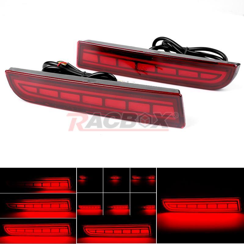 2X Rear Bumper LED Brake Driving Turn Signal DRL Light for Mitsubishi Lancer Evo
