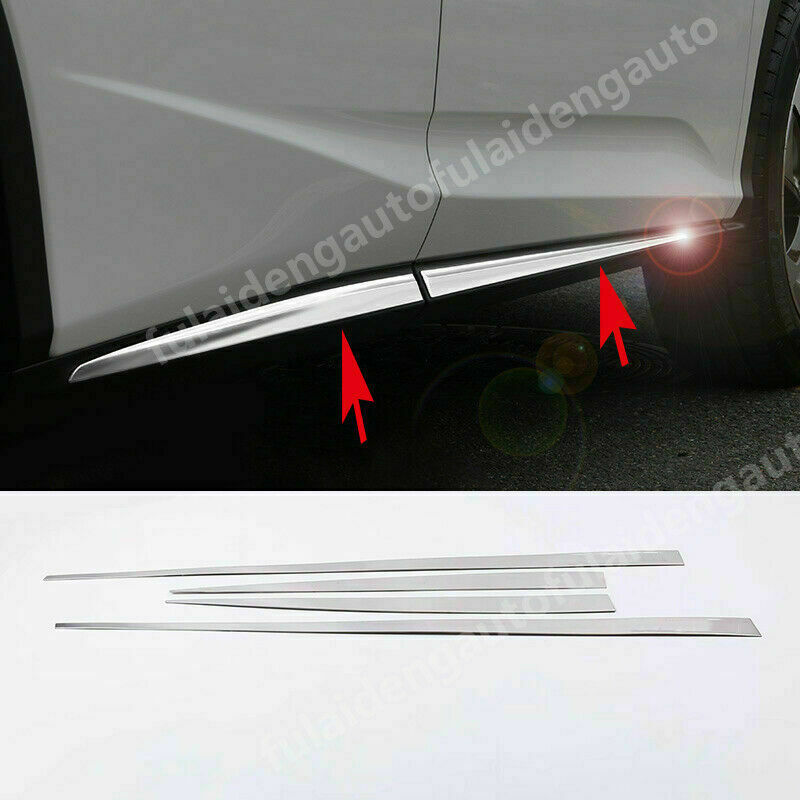 for Lexus RX350 RX450H 2016-2021 Chrome Body Side Door Molding Strips Cover Trim