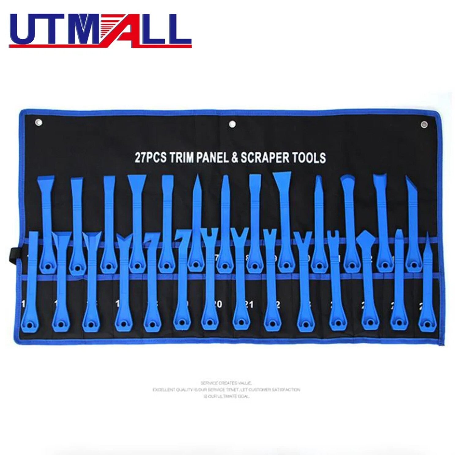 27-Piece Car Trim Removal Tool Kit - Car Door Panel Dashboard Radio Body Clip Pry Kit